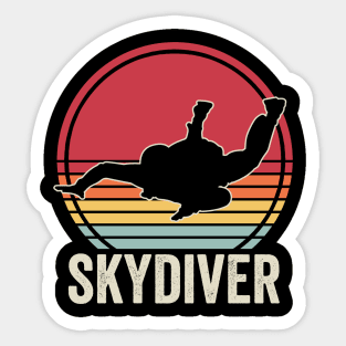 Skydiver Retro Funny Skydiving Vintage Sticker